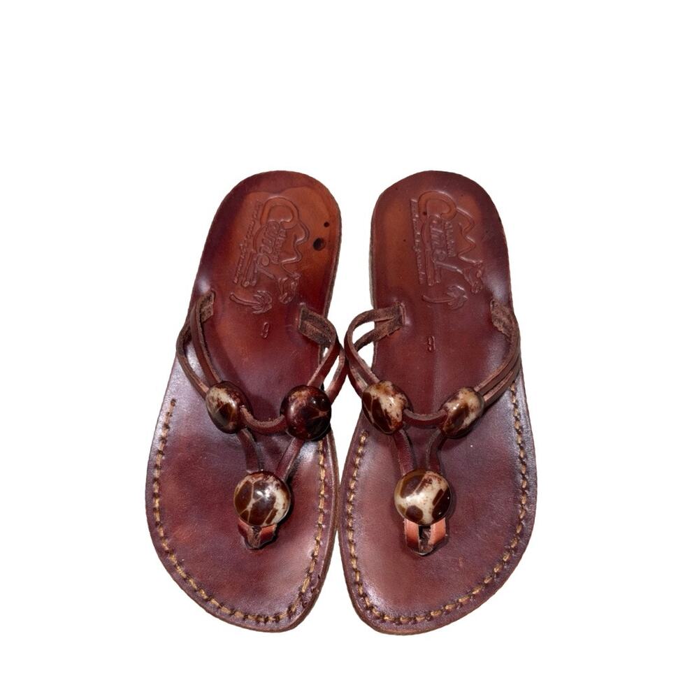 CAMEL Al Badawi Handmade in Jerusalem Brown Leather Sandals   Size: 36 / 6
